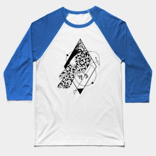 Geometrical crow Baseball T-Shirt